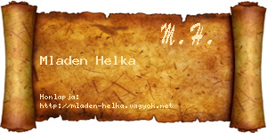 Mladen Helka névjegykártya